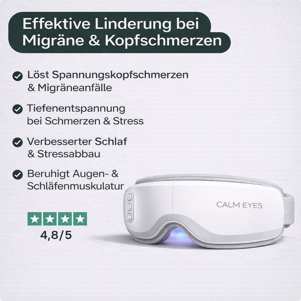<strong>Calm Eyes – Migräne- & Kopfschmerz-Massagebrille